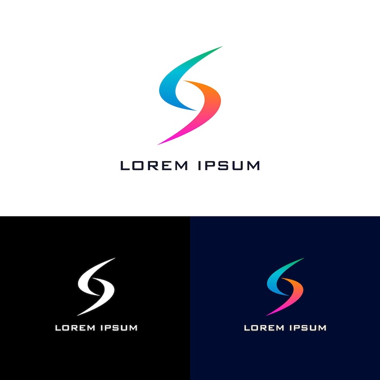 Vector curve letter s logo template symbol
