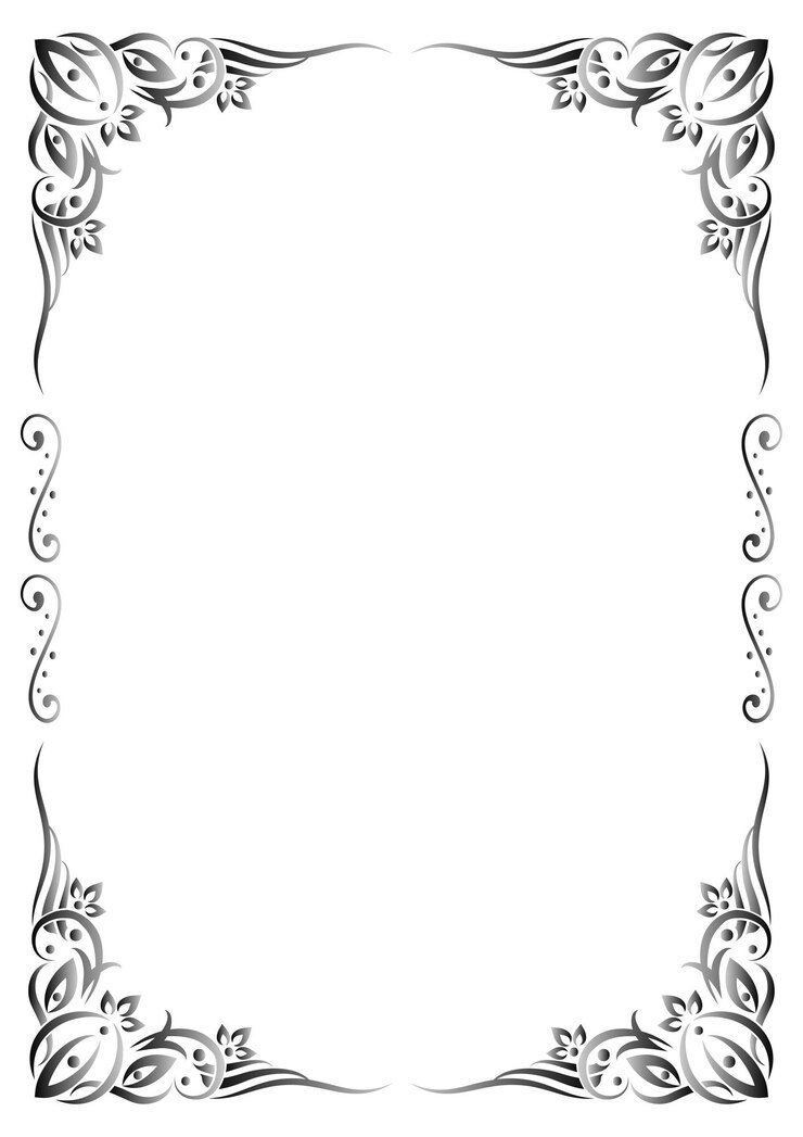 Curve ornamental black frame
