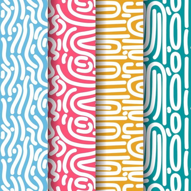 Curvy lines seamless pattern template