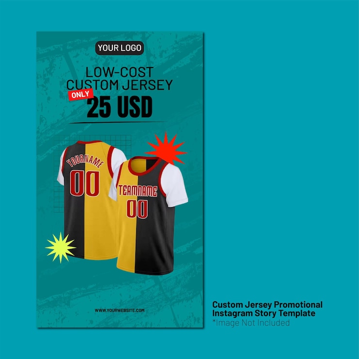 custom jersey promotional story template