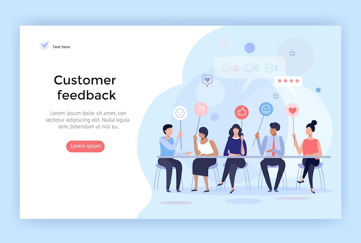 Vector customer feedback management vector illustration perfect for web design banner mobile app