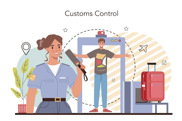Customs officer concept
