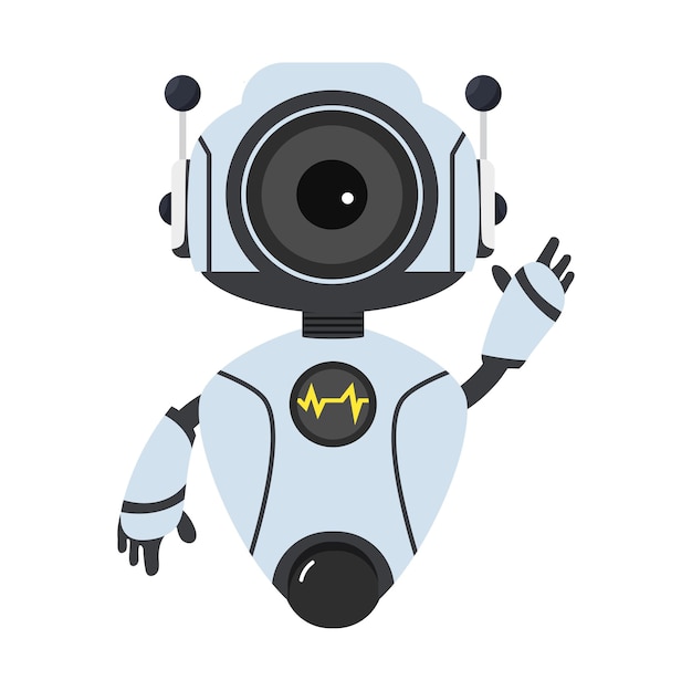 Cute Ai robot cartoon sign
