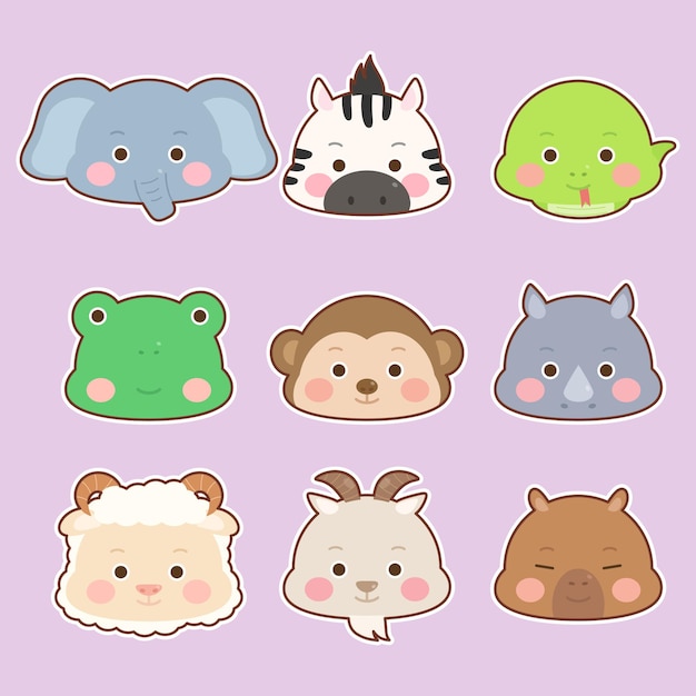 cute animal face set 3