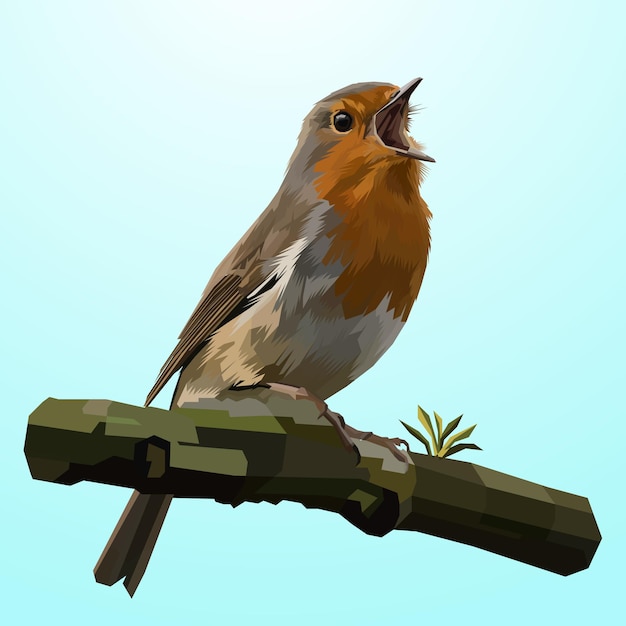 Cute Bird Vector Illustration