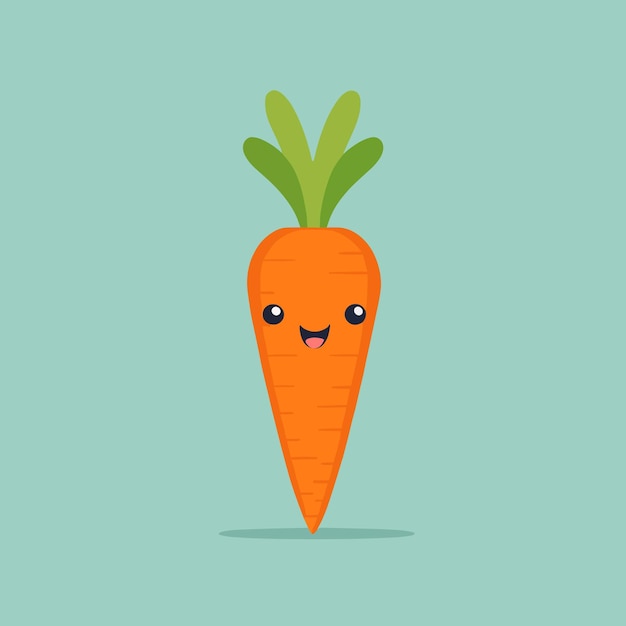 Cute carrot cartoon vector illustration