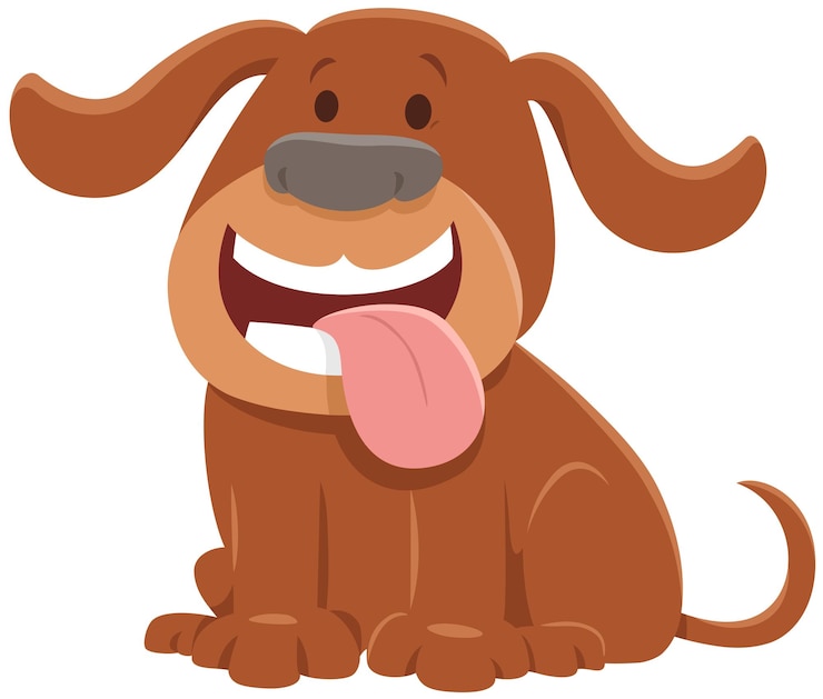 Vector cute cartoon dog or puppy character