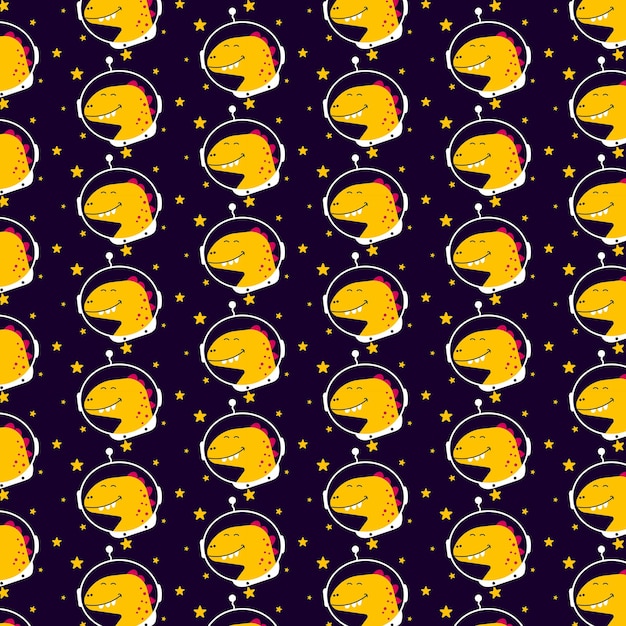 Cute dinosaur vector pattern for tee print and background wallpaper