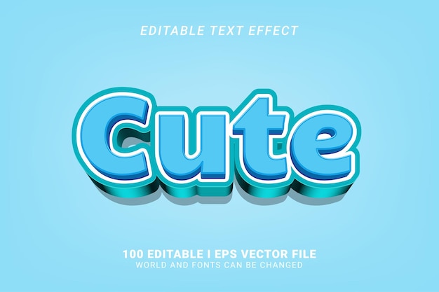 Cute Editable Text Effect Design