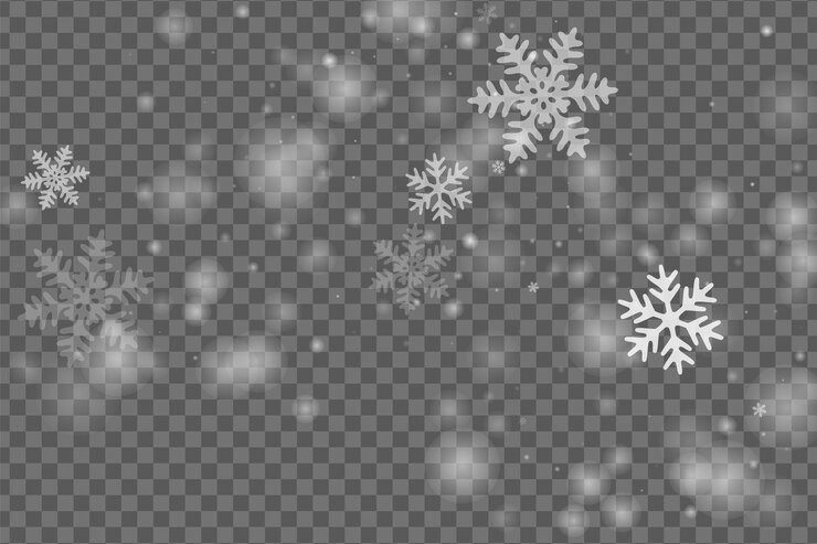 Vector cute falling snow flakes design wintertime dust ice shapes sno