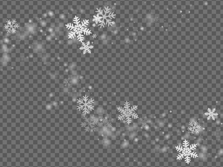 Vector cute flying snowflakes background snowfall speck frozen particl