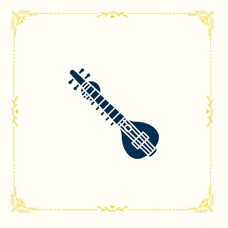 Vector cute hand drawn musical instrument kawaii