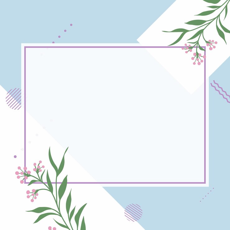 Vector cute modern abstract geometric pastel floral background framework