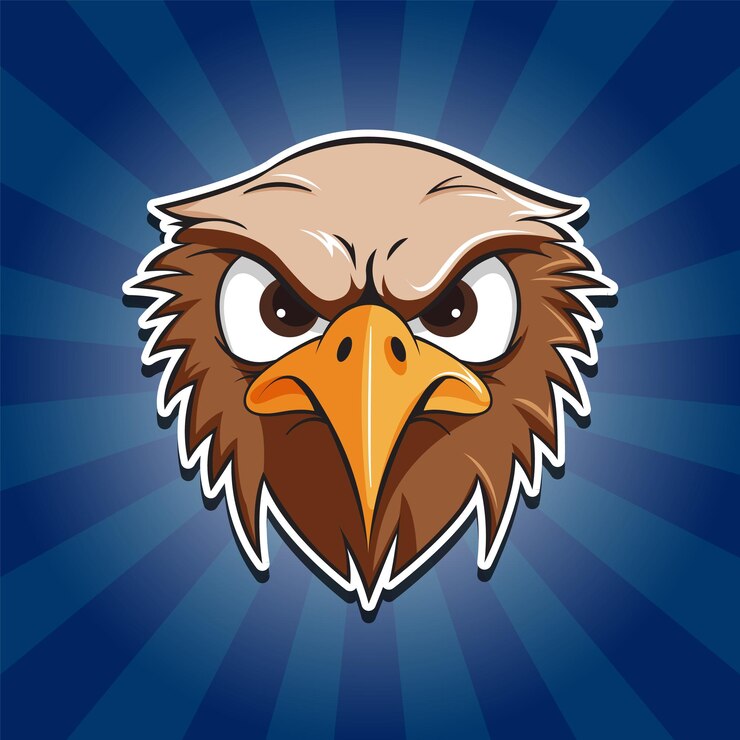 Vector cute owl bird portrait in cartoon style