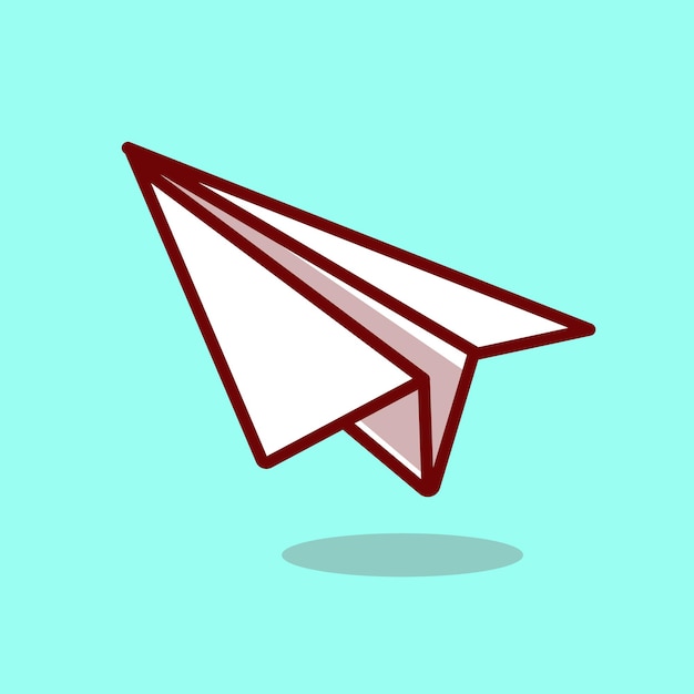 Cute paper airplane vector illustration
