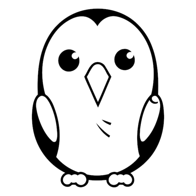Cute penguin Vector illustration isolated on a white background