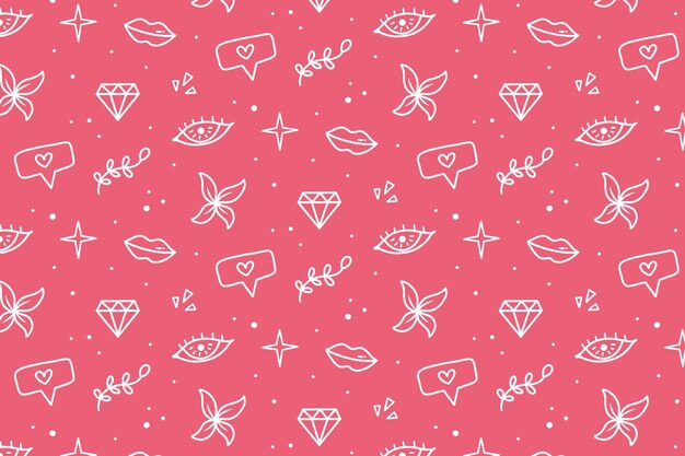 Cute seamless women pattern background