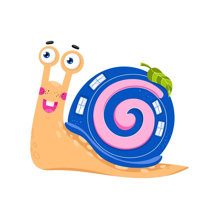 Cute snail on white background Hand drawn illustration Drawing for children Ideal for clothes printgreeting cards