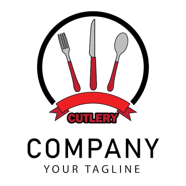 Cutlery Logo Vector editable