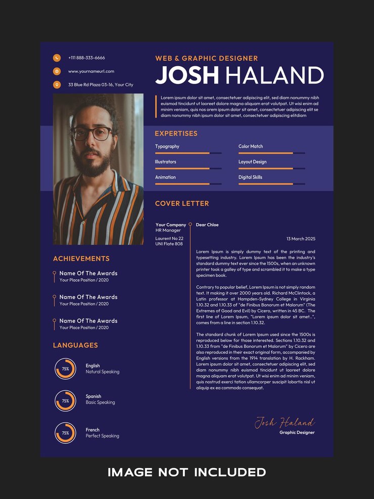Vector cv resume modern