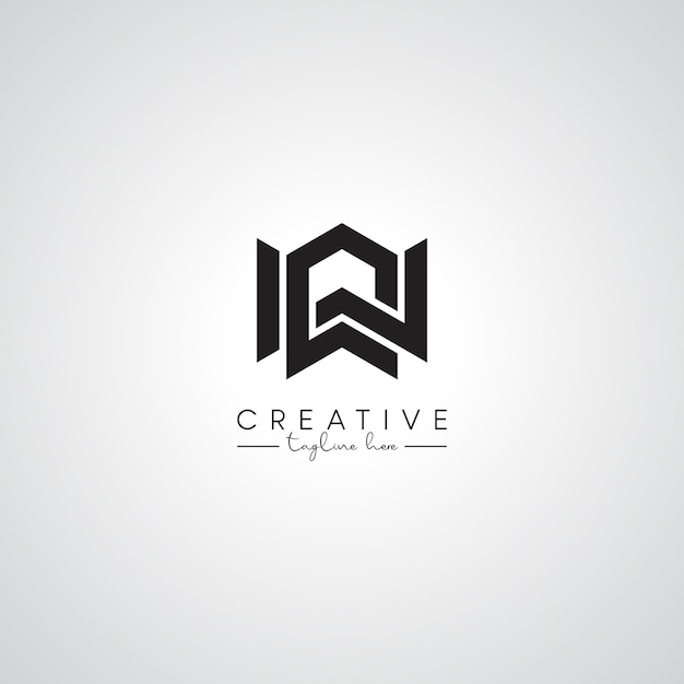 CW WC Letter Modern Artistic Abstract Logo Design Initial Based Vector Template