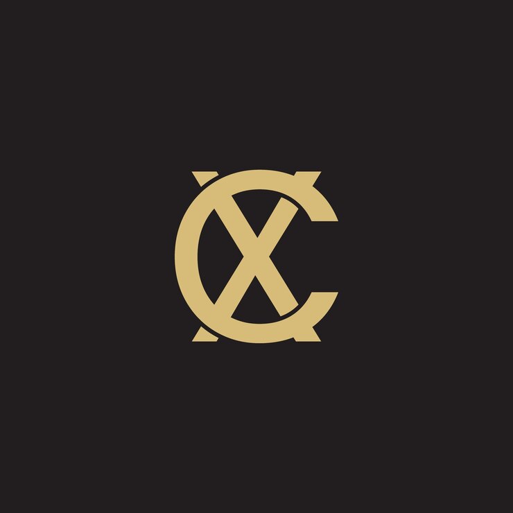 Vector cx letter logo monogram c and x monogram design cx initials letter