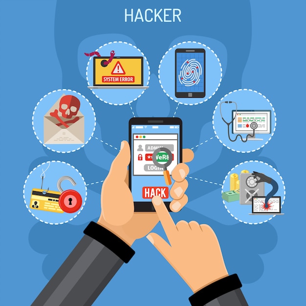 Cyber Crime Concept with Hacker