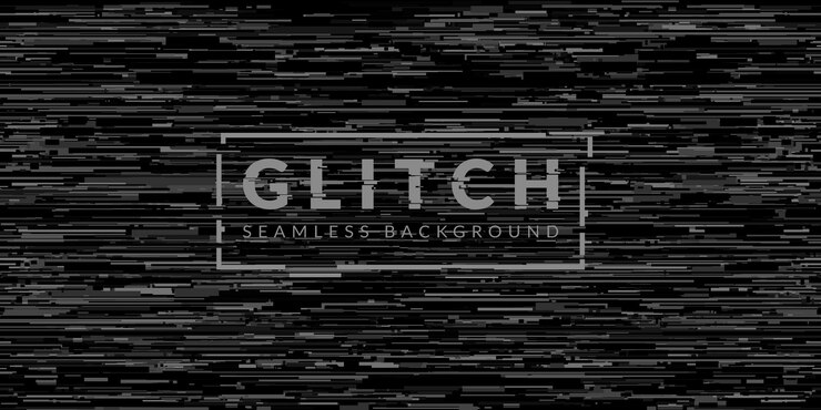 Cyber Glitch Abstrak Gelap Pola Mulus Ilustrasi Vektor Seni Latar Belakang Geometris