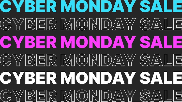 Vector cyber monday sale typography free vector