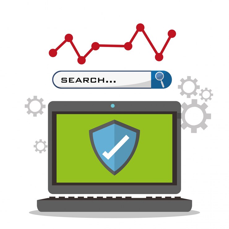 Vector cyber security and laptop design