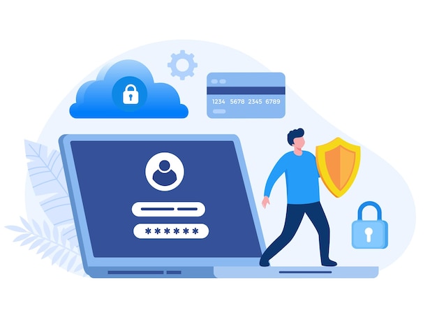 cyber security data protection metaphors set database cyber security control protection of computer services and electronic information colorful icons pack vector isolated concept illustrations
