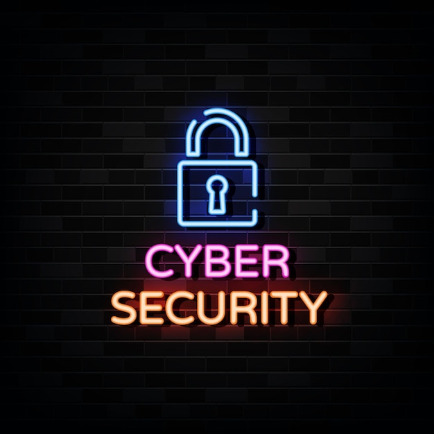 Cyber Security Sale Neon Signs .