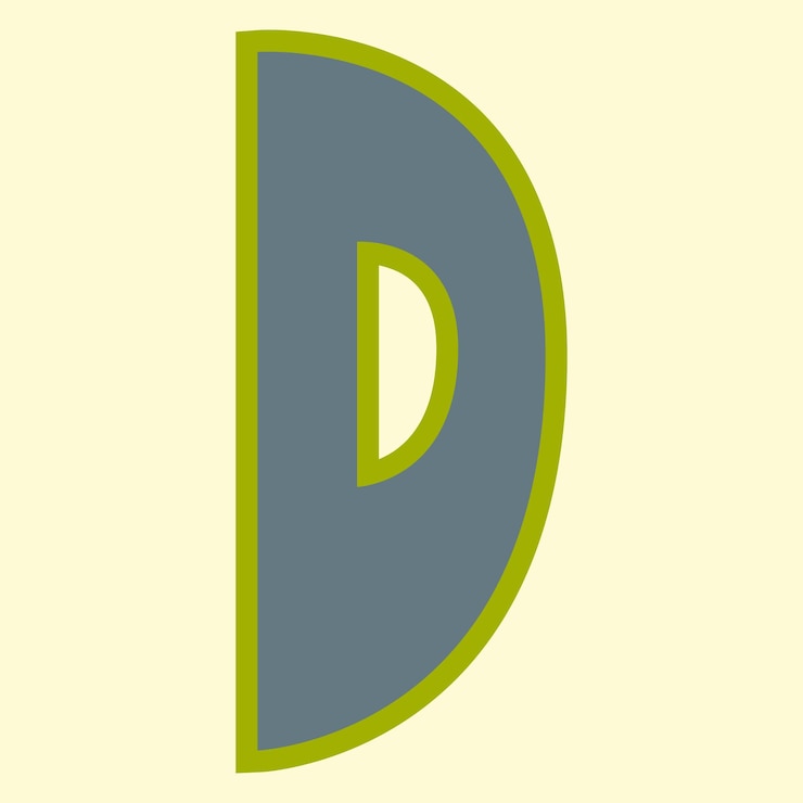 Vector d logo design or cartoon vector alphabet d