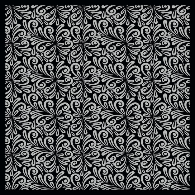 Damask abstract pattern vector design
