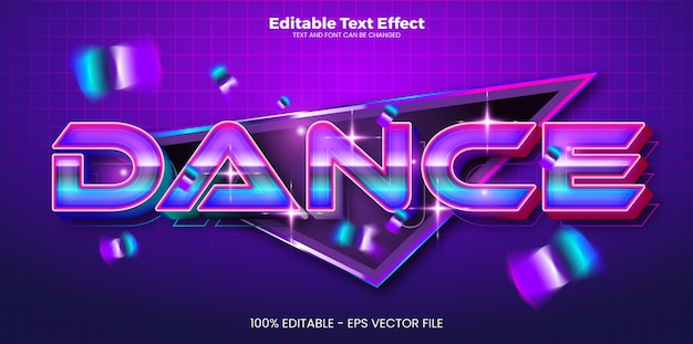 dance editable text effect in modern trend style