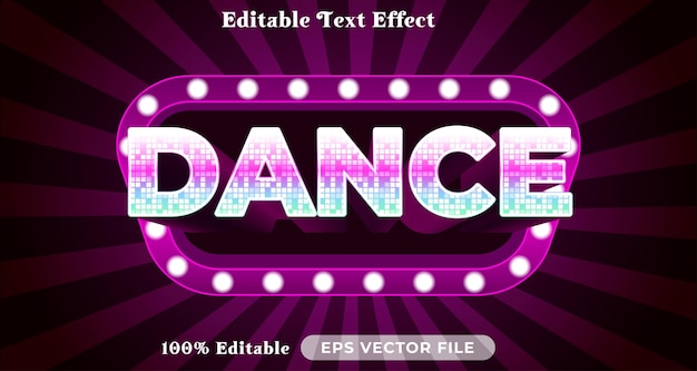 dance editable text effect modern color shiny glow Text style effect