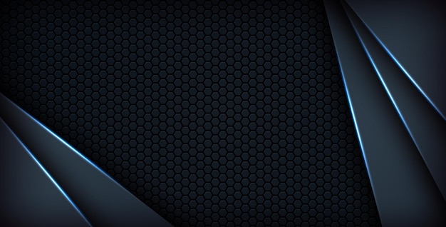dark abstract blue light background gradient shapes navy blue hexagon mesh pattern decoration