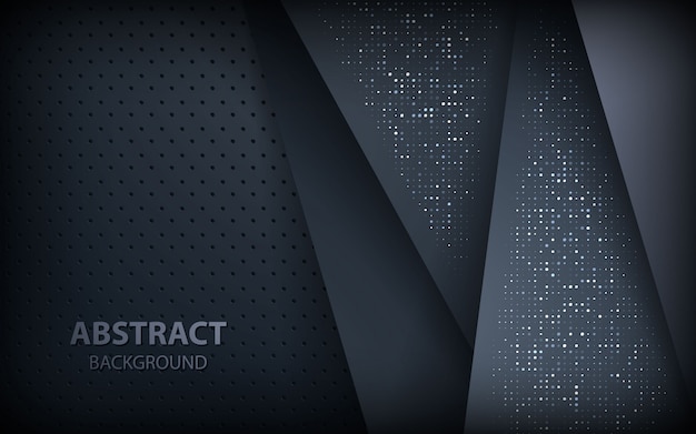Dark background overlap layer with silver glitters