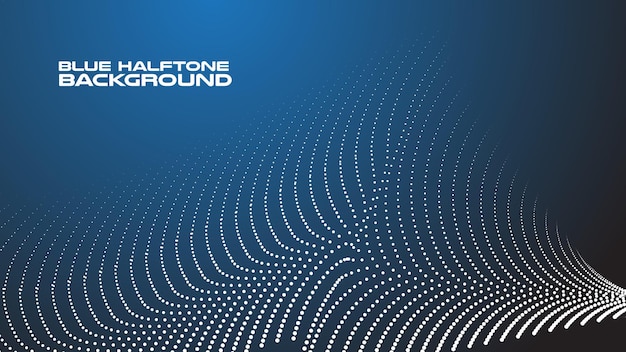 dark blue halftone abstract background vector image for backdrop or presentation
