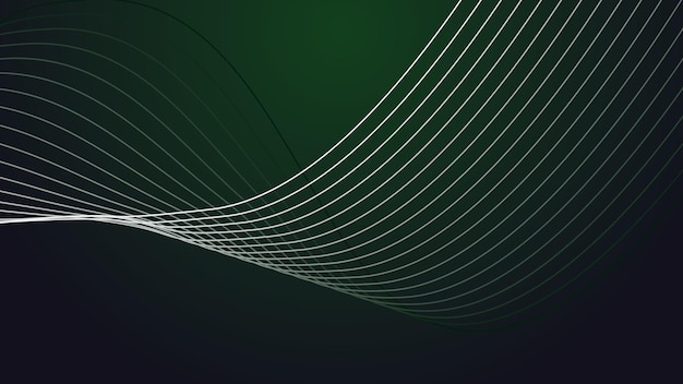 Dark green abstrct background wallpaper design vector image with curve line for backdrop or presenta