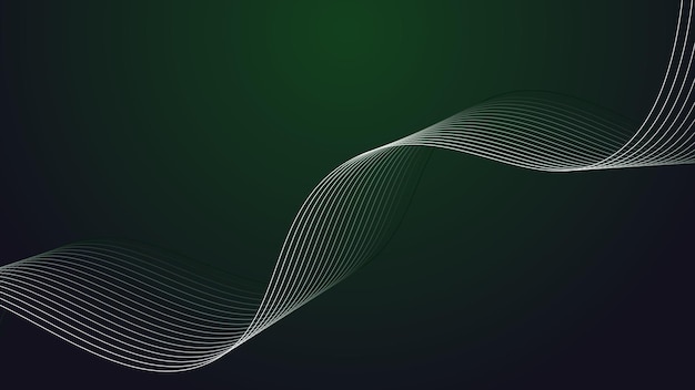 Dark green abstrct background wallpaper design vector image with curve line for backdrop or presenta