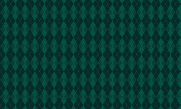 Dark Green Argyle Vector Pattern Christmas Background Golf Textile Print