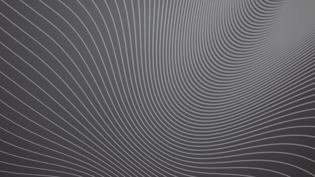 Dark grey abstract background with stripes curve line vector image