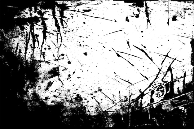 dark monochrome abstract texture grunge pattern with cracks scuffs and ink spots