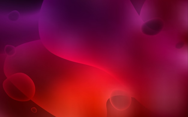 Dark Red vector template with bubble shapes