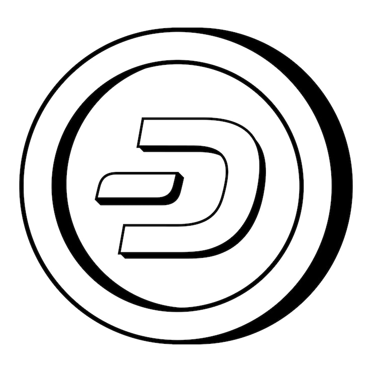 Vector dash outline coin