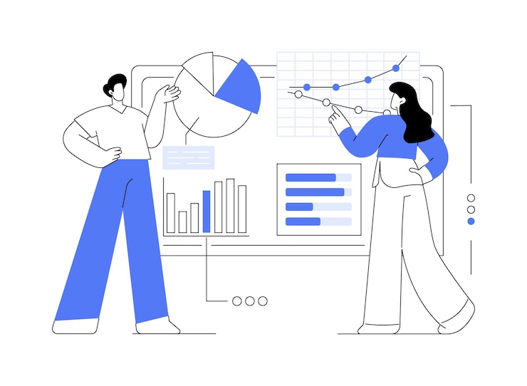Vector dashboard service abstract concept vector illustration