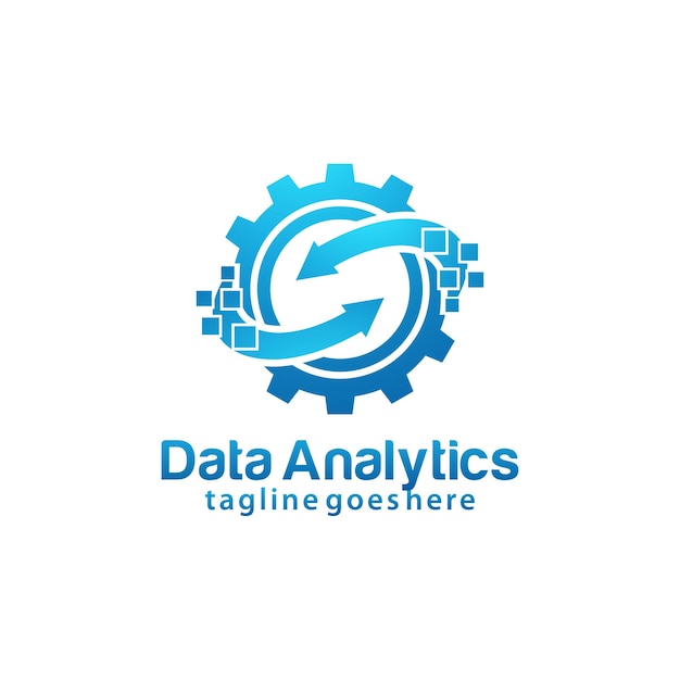 Data analytic logo design template