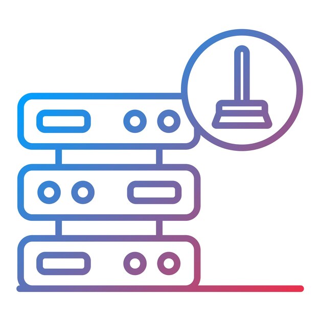 data cleaning icon vector image can be used for data analytics