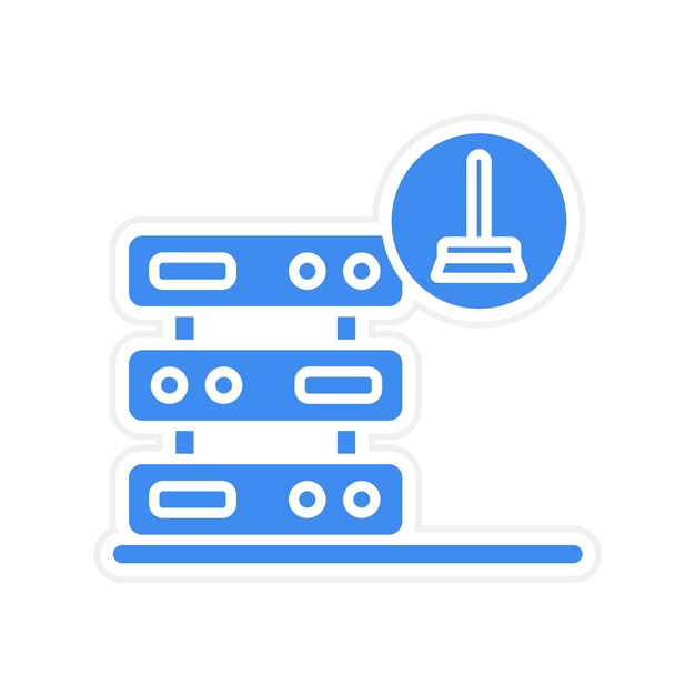 data cleaning icon vector image can be used for data analytics